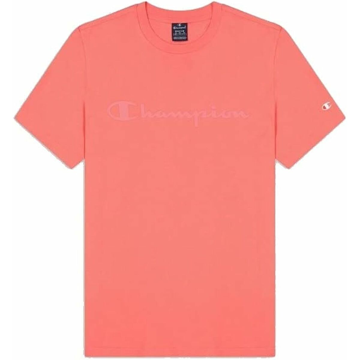 T-shirt med kortärm Herr Champion Crewneck Rosa - 3