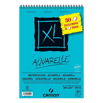 Ritblock Canson AQUARELLE XL 21 x 29,7 cm 5 antal 30 Blad 300 g/m² 210 x 297 mm