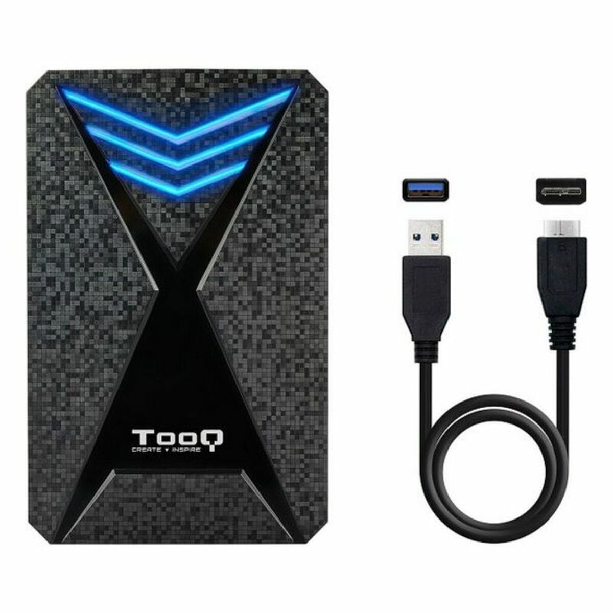 Hårddiskkabinett TooQ TQE-2550BL 2,5" USB 3.0 Blå Svart 2,5" - 3