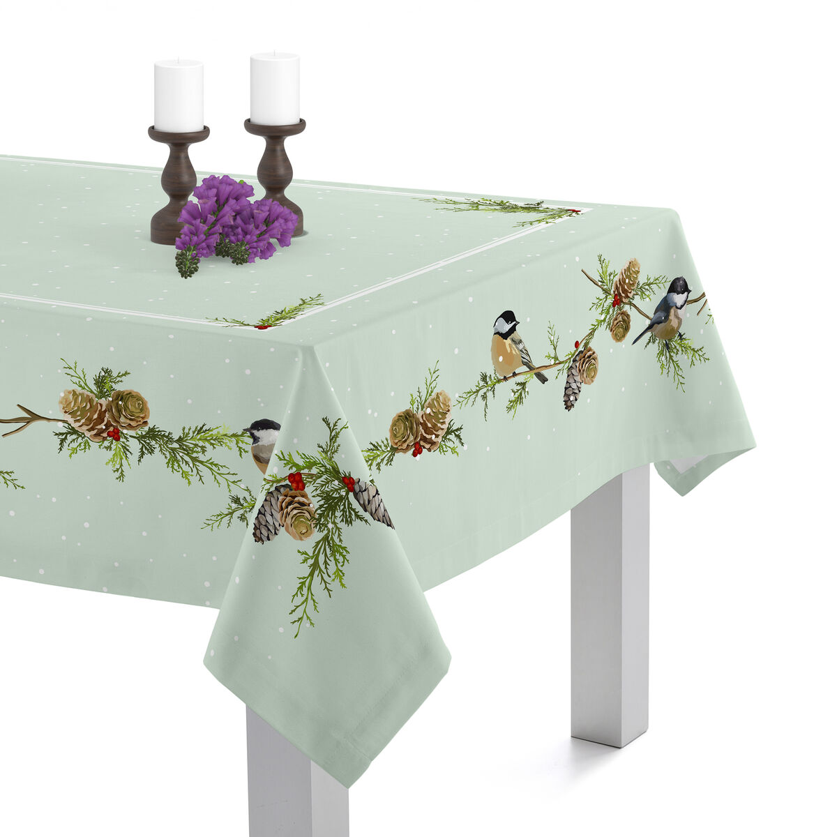 Bordsduk HappyFriday Xmas Sparrow Multicolour 145 x 150 cm