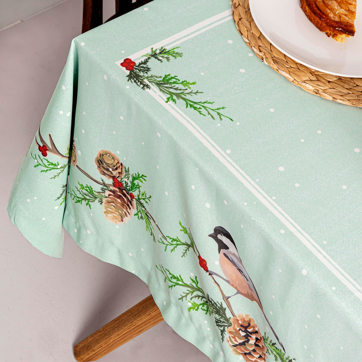 Bordsduk HappyFriday Xmas Sparrow Multicolour 145 x 150 cm - 3