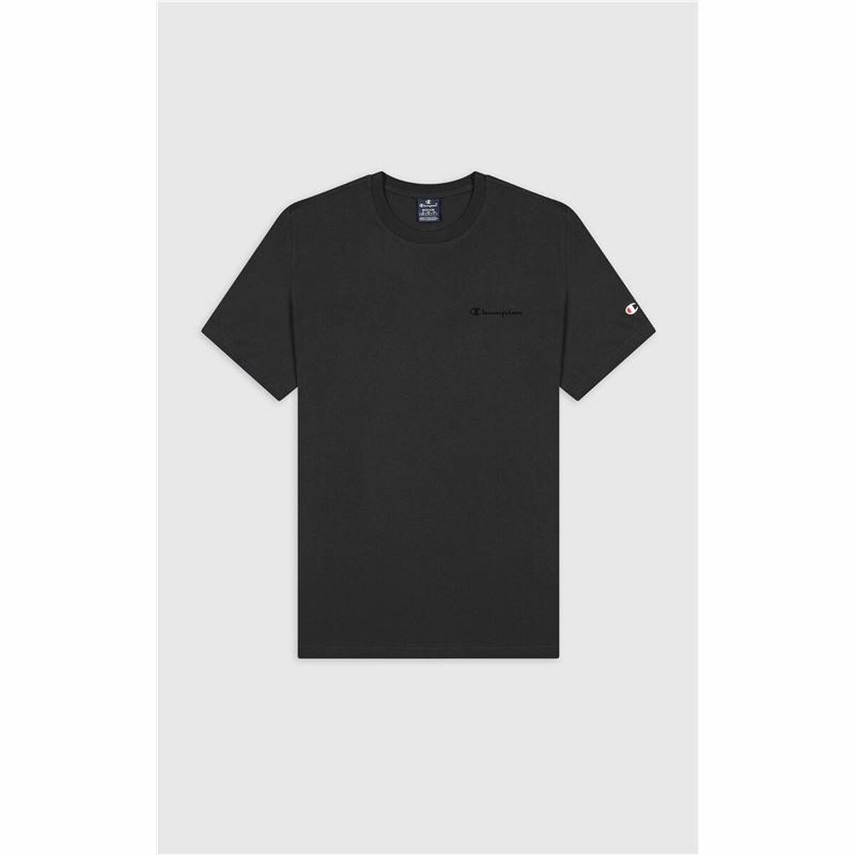 T-shirt med kortärm Herr Champion Crewneck Svart - 2