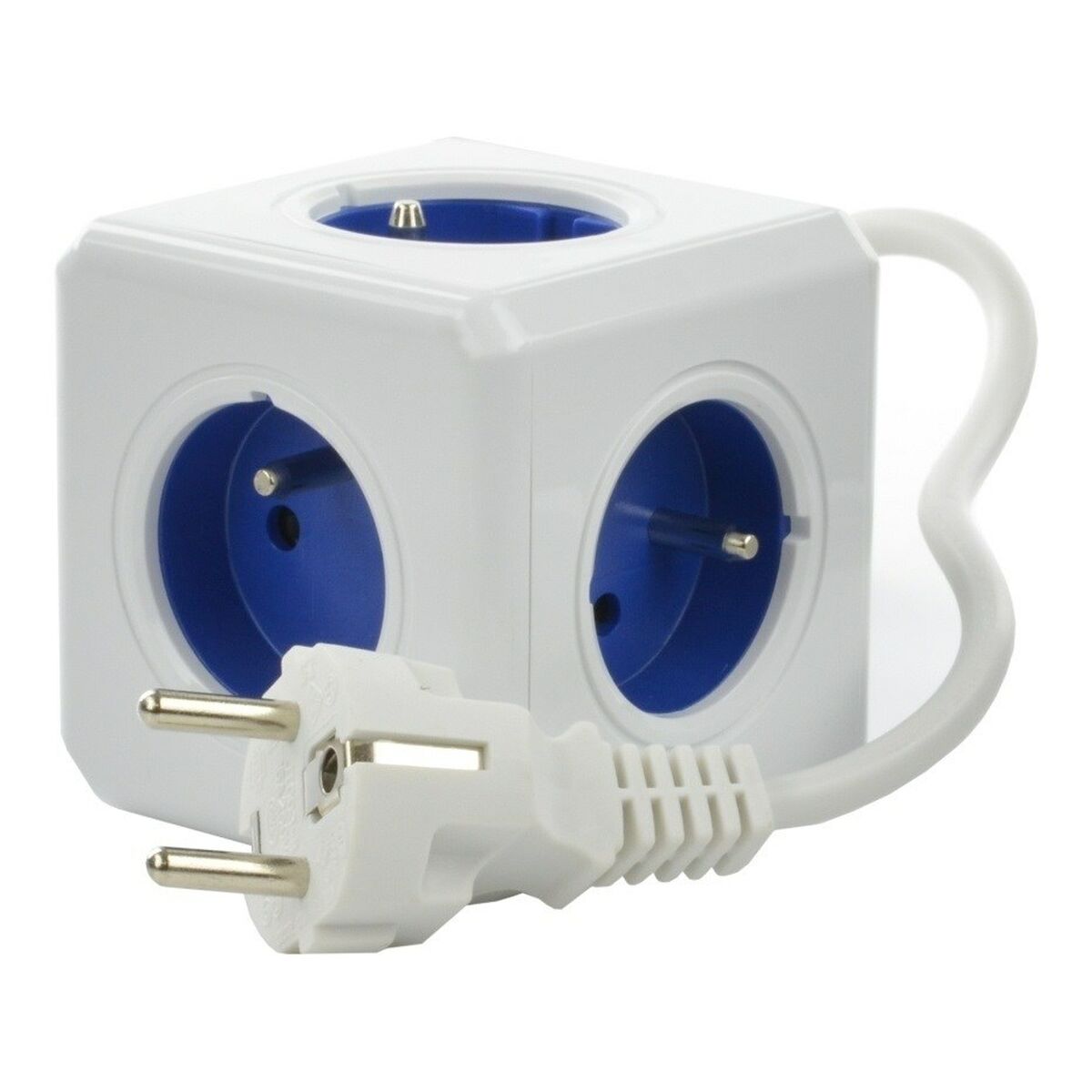 multipluggar i kubform Allocacoc 2300BL/FREXPC Blå Vit 1,5 m - 3