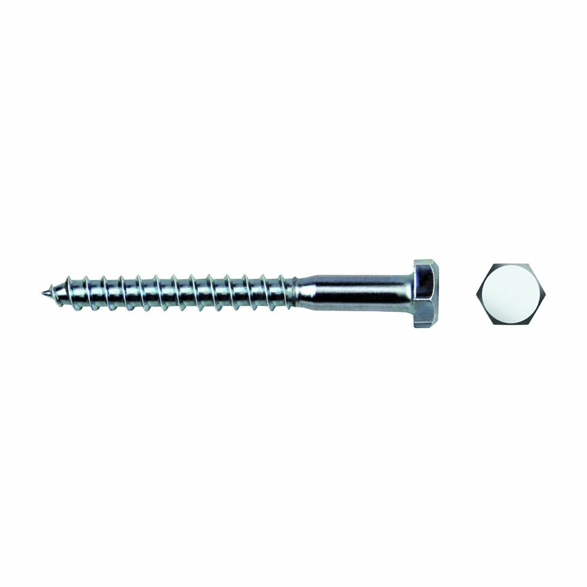 Index-skruv CELO DIN 571 50 mm Ø 6 mm Sexkantig Galvaniserad (250 antal) - 2