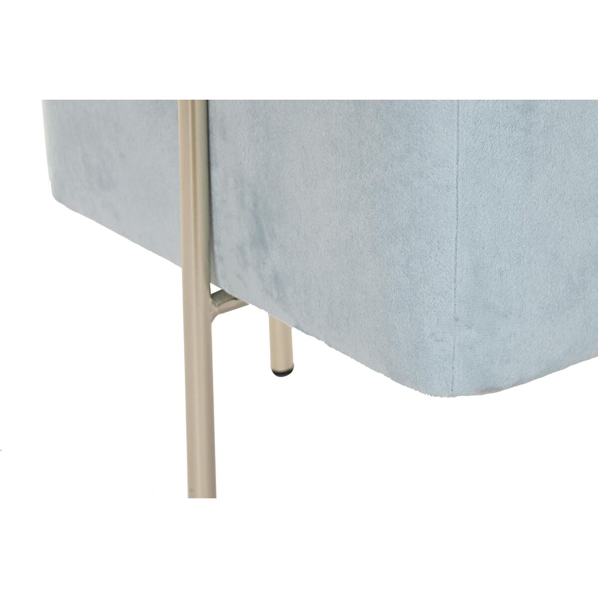 Fotpall DKD Home Decor Gyllene Metall Himmelsblå (34 x 34 x 40 cm) - 5
