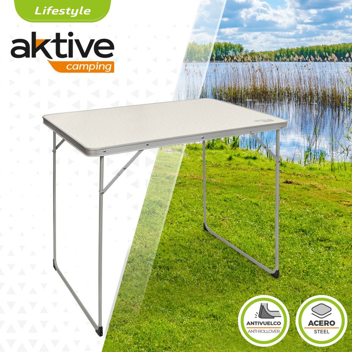 Fällbord Aktive Vit 80 x 70 x 60 cm (4 antal) - 4