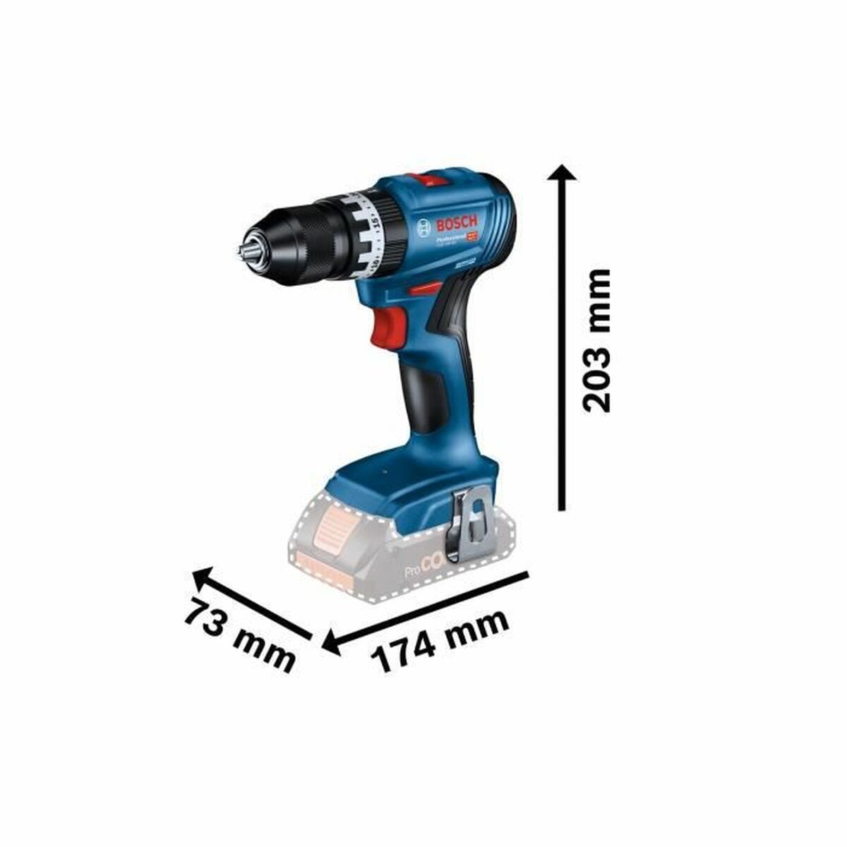 Borr/skruvdragare BOSCH Professional GSB 18V-45 18 V - 6