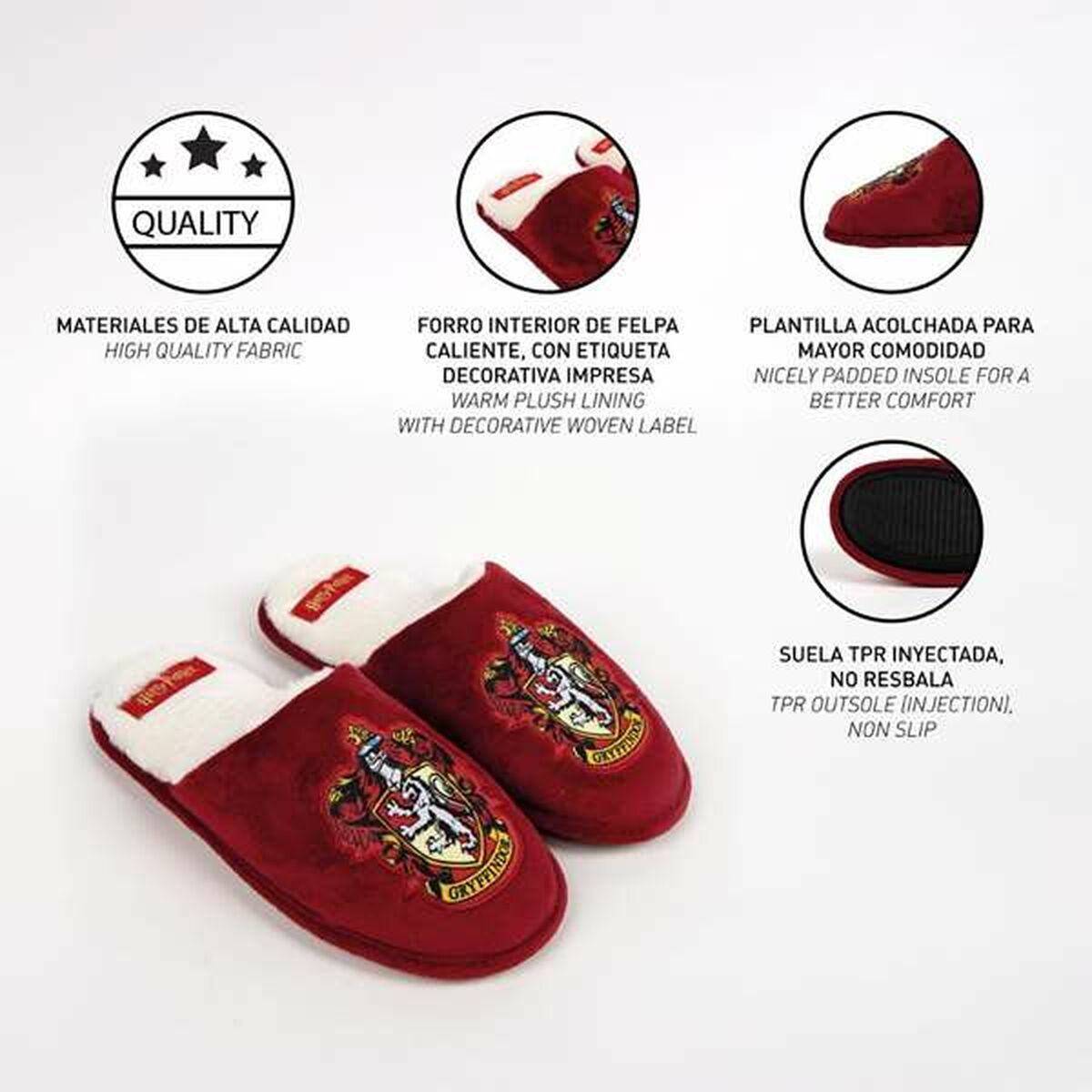 Hustofflor Harry Potter Gryffindor  Röd - 5
