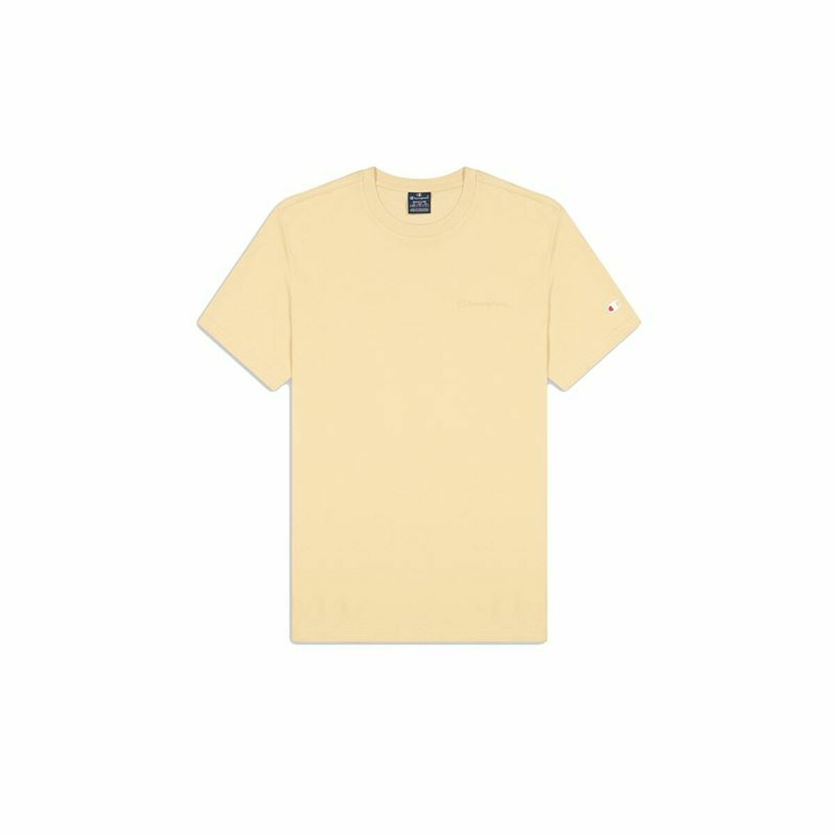 T-shirt med kortärm Herr Champion Crewneck Beige