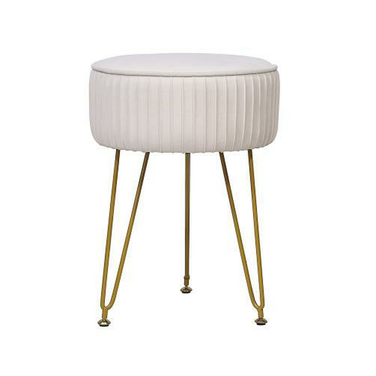 Fotpall DKD Home Decor 34,5 x 34,5 x 48 cm Metall Vit Modern - 2