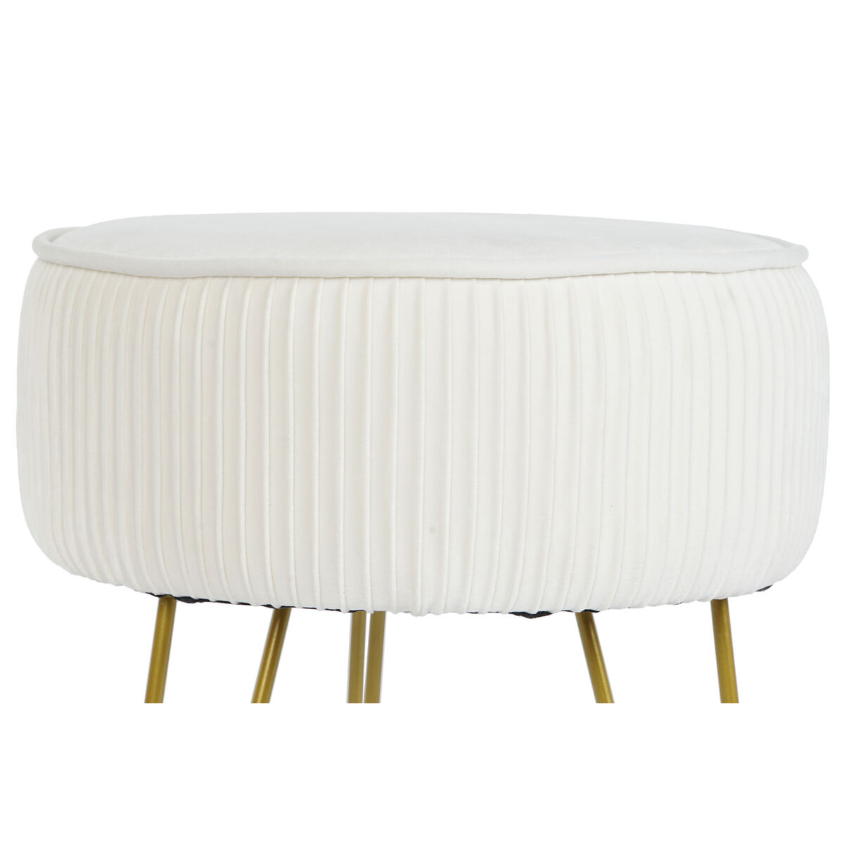 Fotpall DKD Home Decor 34,5 x 34,5 x 48 cm Metall Vit Modern - 3