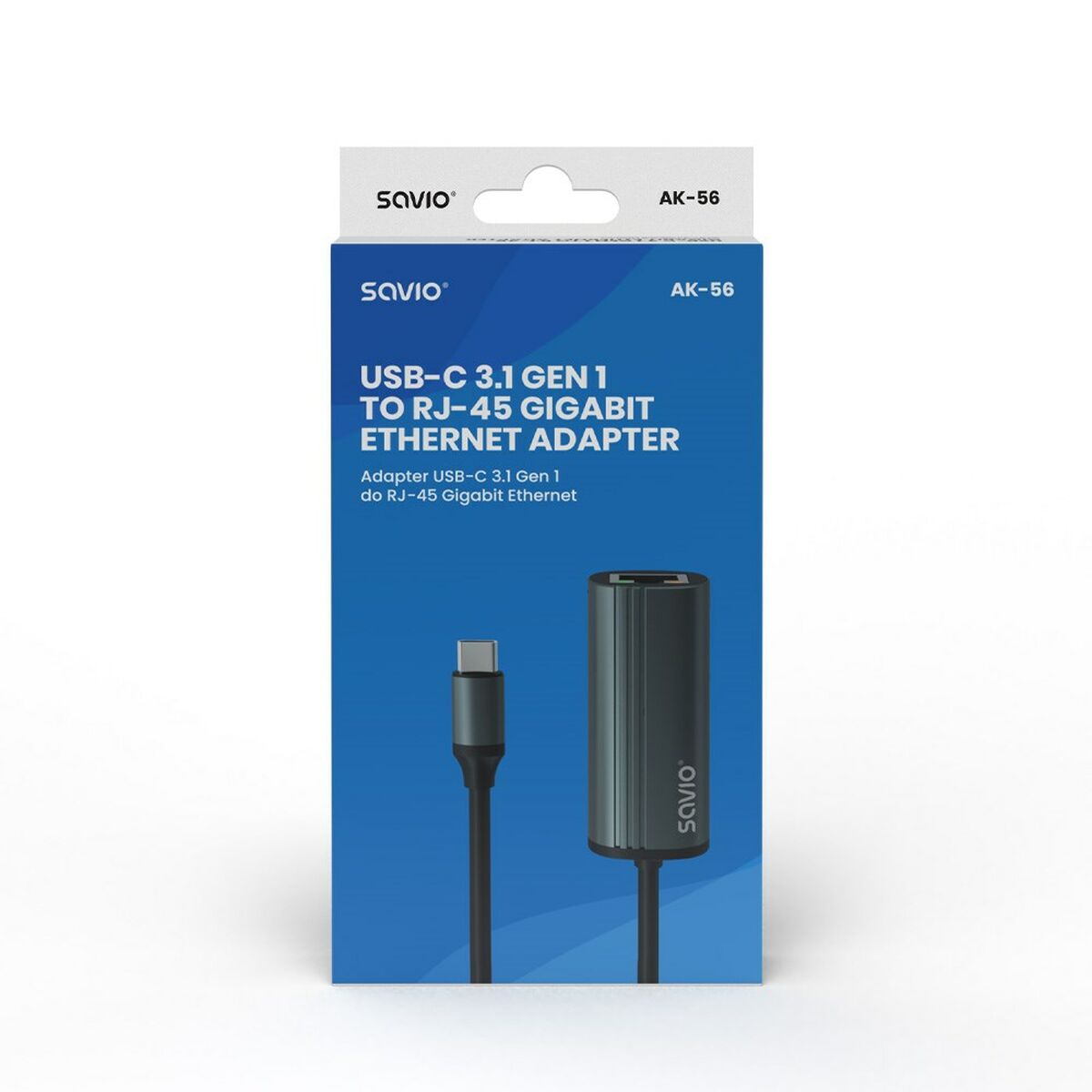 USB-C till Ethernet Adapter Savio AK-56 - 5