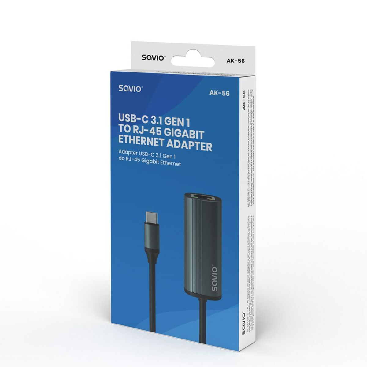 USB-C till Ethernet Adapter Savio AK-56 - 6