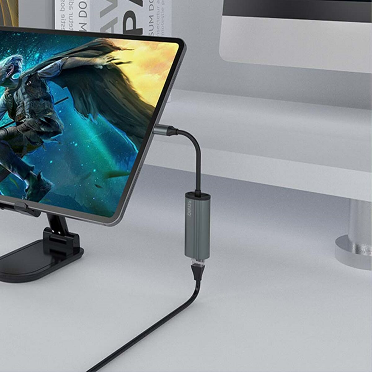 USB-C till Ethernet Adapter Savio AK-56 - 3