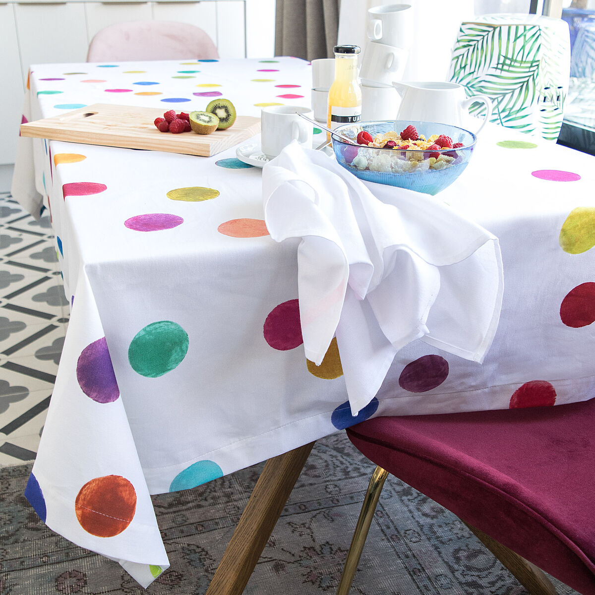 Bordsduk HappyFriday Confetti Multicolour 150 x 150 cm - 3