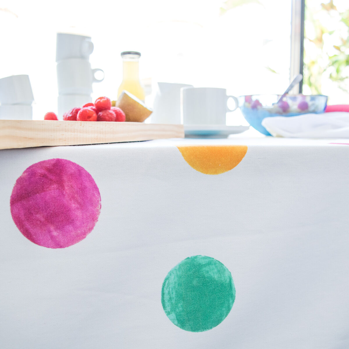 Bordsduk HappyFriday Confetti Multicolour 150 x 150 cm - 5