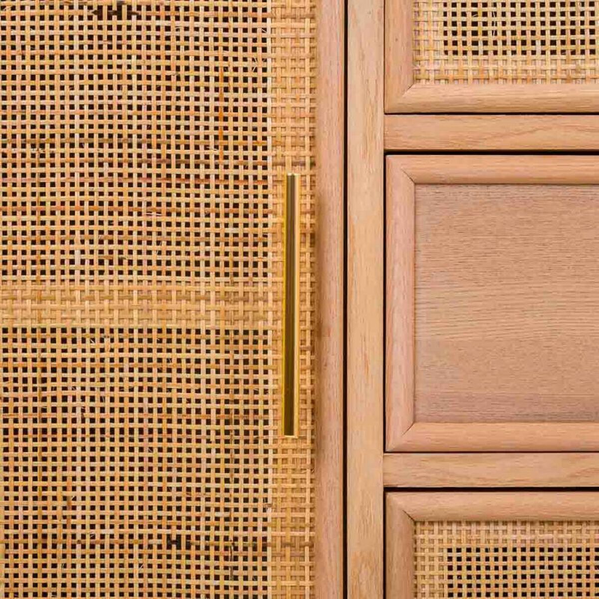 Skänk Alexandra House Living Naturell Trä MDF 81 x 40 x 120 cm - 8