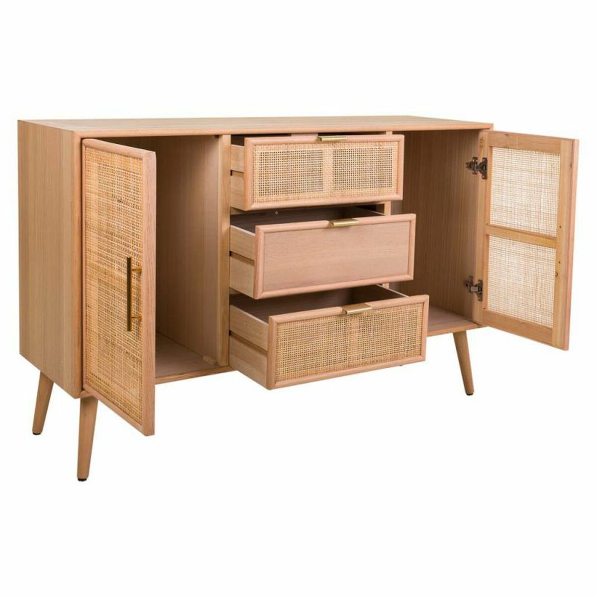 Skänk Alexandra House Living Naturell Trä MDF 81 x 40 x 120 cm - 5