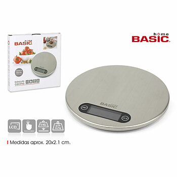Köksvåg Basic Home Silvrig 20 x 2,1 cm (6 antal)