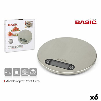 Köksvåg Basic Home Silvrig 20 x 2,1 cm (6 antal)