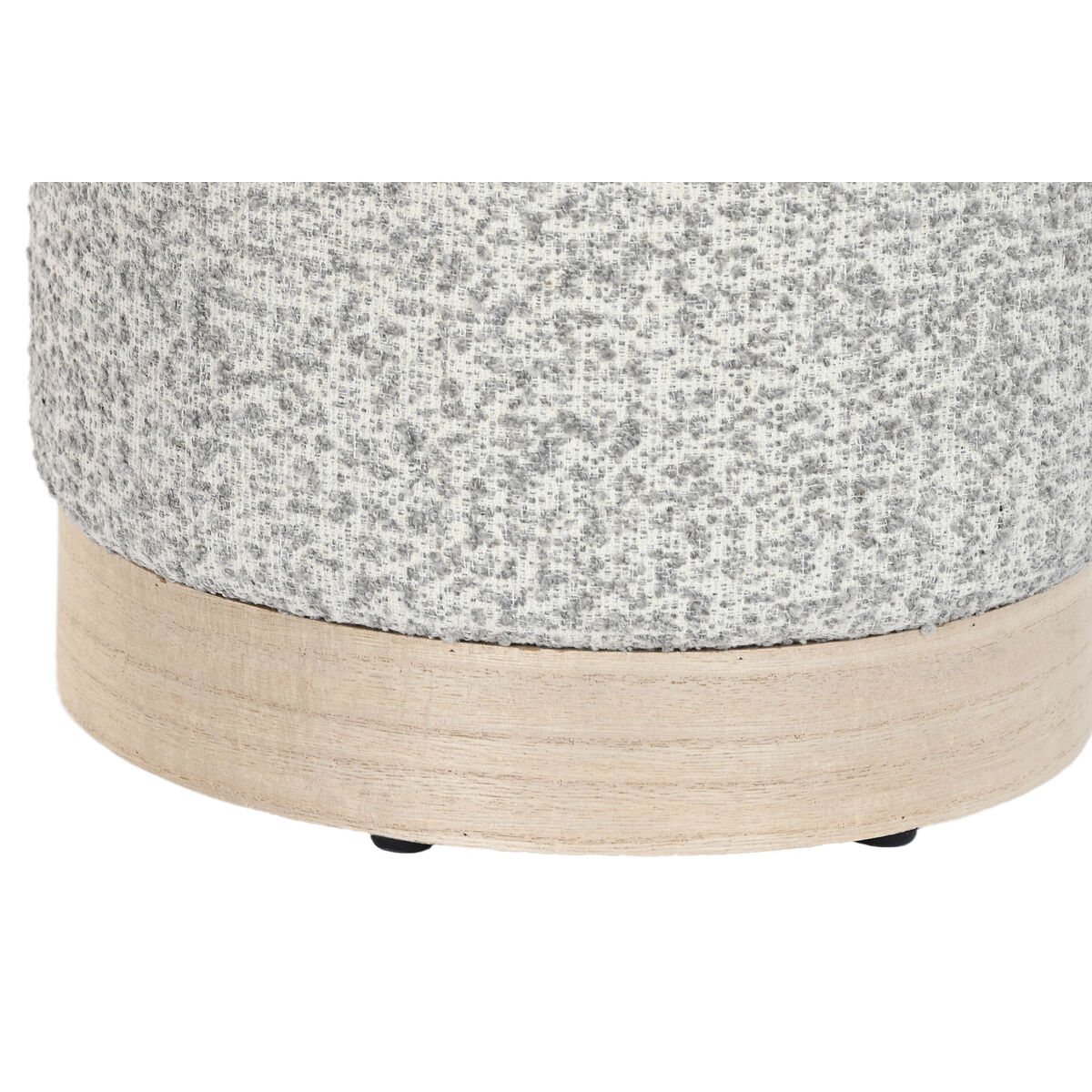 Fotpall DKD Home Decor 32 x 32 x 38 cm Scandi Ljusgrå - 2