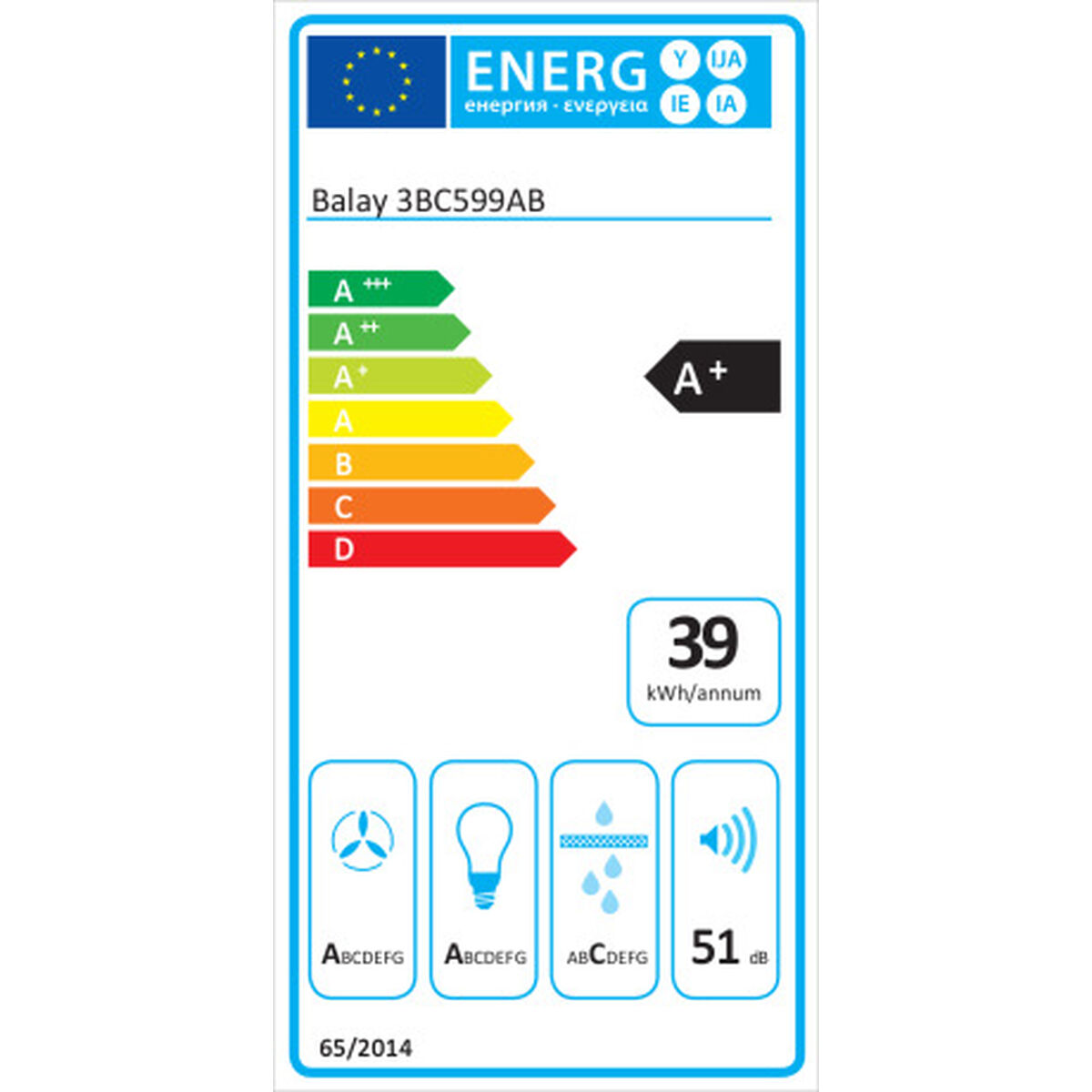 Konventionell fläkt Balay 3BC599AB Vit - 2