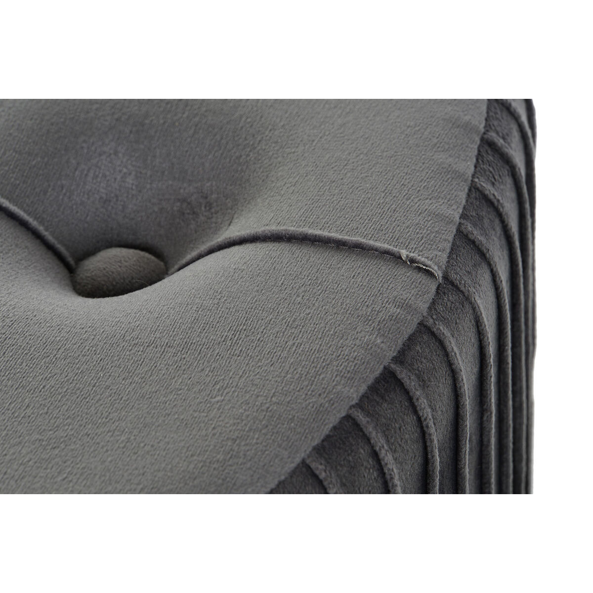Fotpall DKD Home Decor Sammet 60 x 60 x 45 cm Trä MDF - 4