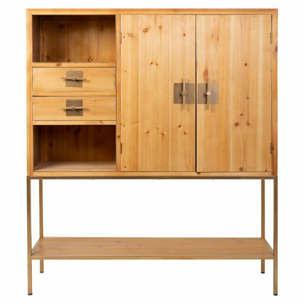 Skänk Alexandra House Living Gyllene Naturell Järn Granträ 37 x 139 x 120 cm - 8