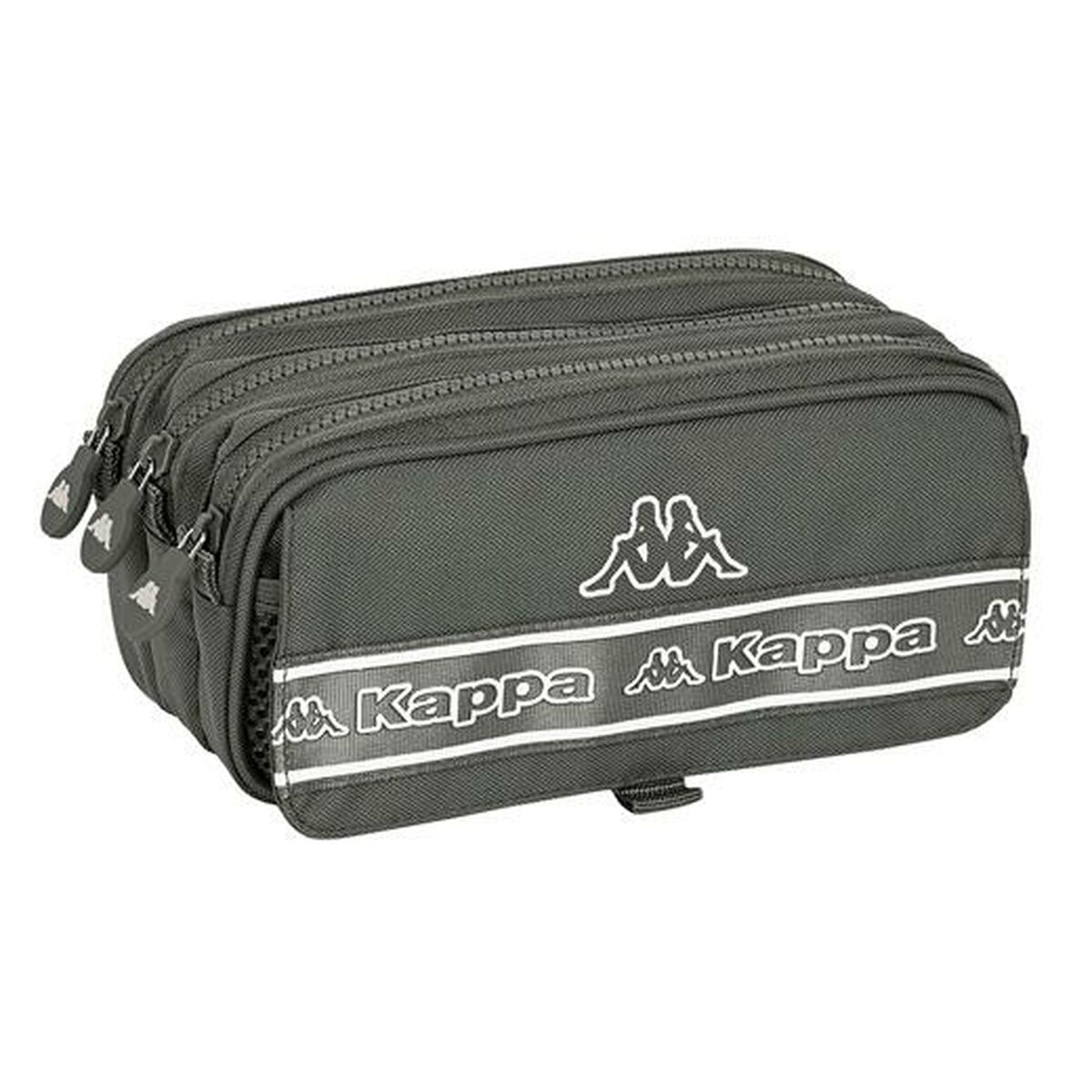 Tredubbel Carry-all Kappa Basics Grå 21,5 x 10 x 8 cm