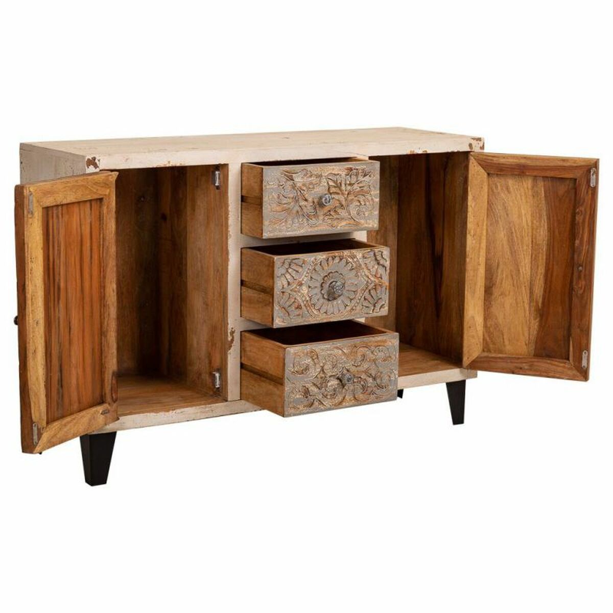 Skänk Alexandra House Living Naturell Mangoträ 40 x 72 x 118 cm - 4