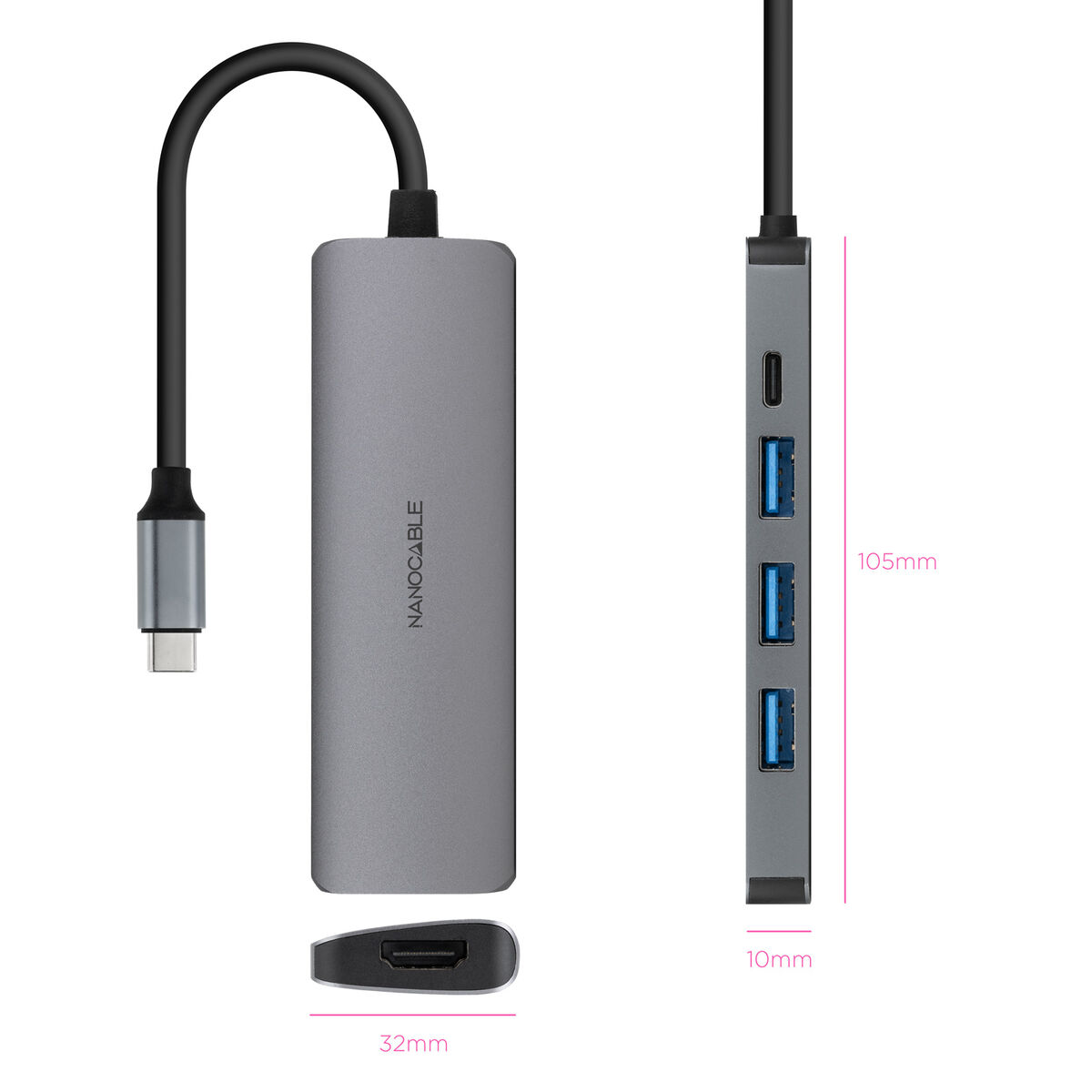 USB-HUB NANOCABLE 10.16.4605 - 3