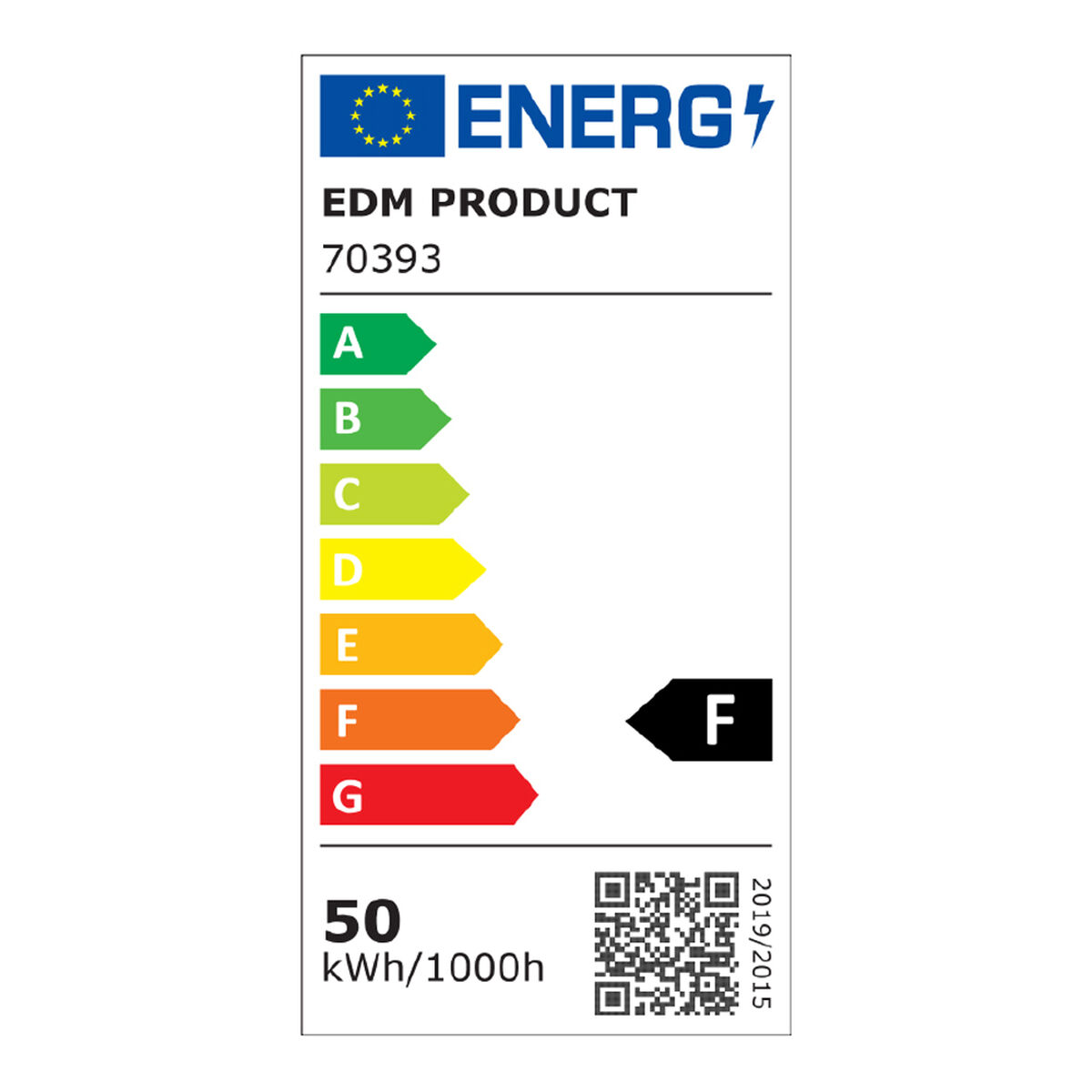 Floodlight/Projektorlampa EDM 70393 Vit F 20 W 50 W 3500 lm (6400 K) - 3