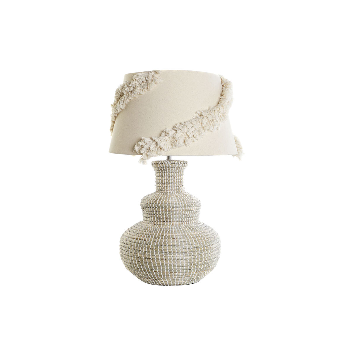Bordslampa DKD Home Decor Vit Brun 50 W 220 V 42 x 42 x 70 cm
