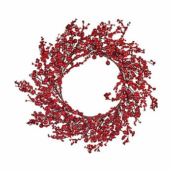 Julkrans Krist+ Röd Plast 48 x 10 x 48 cm (6 antal)