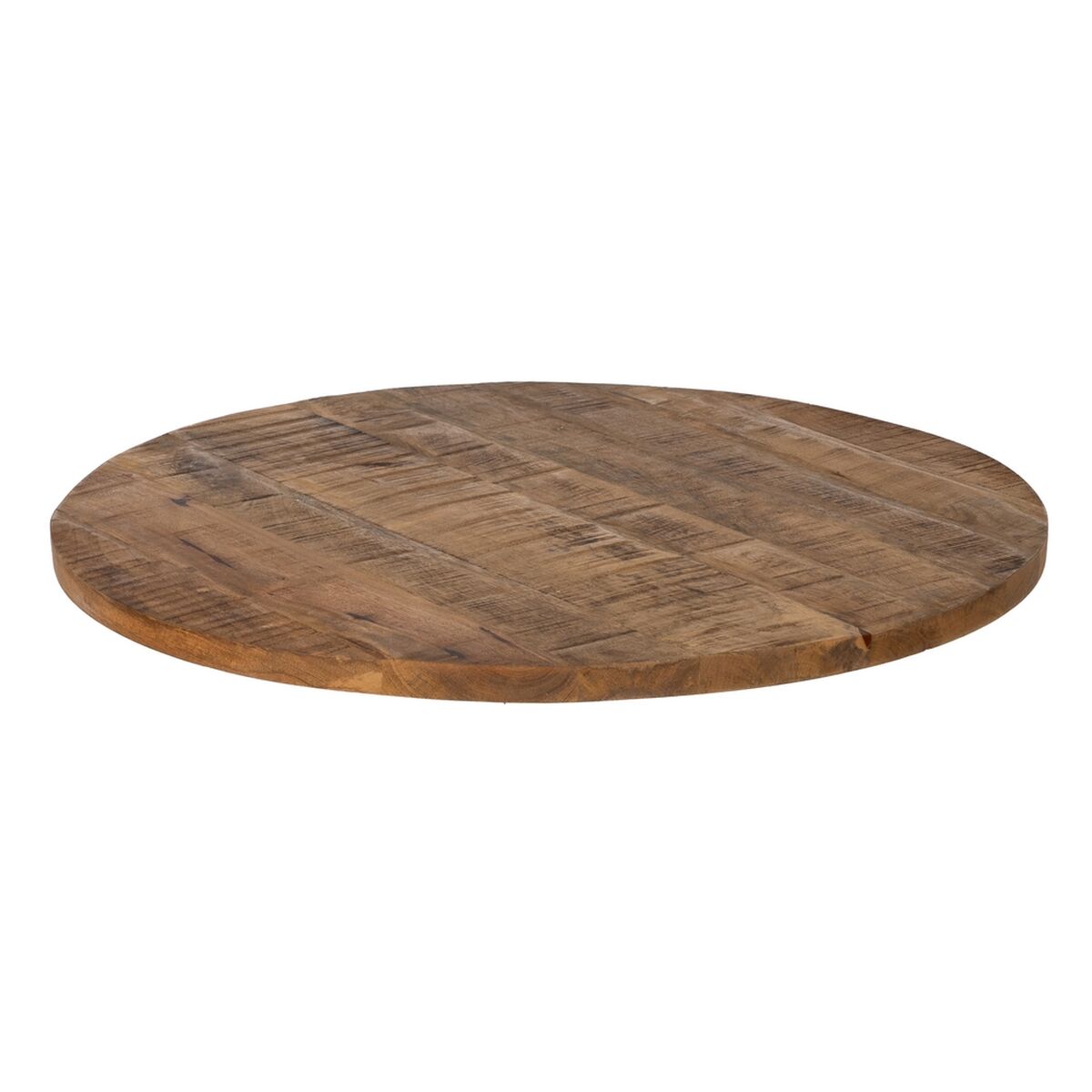 Bordsskiva Beige Mangoträ 80 x 80 x 3 cm Rund Oregelbunden