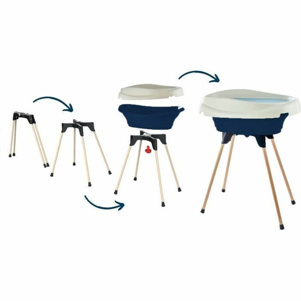 Växlare 2 in 1 Badkar Mörkblå - 5