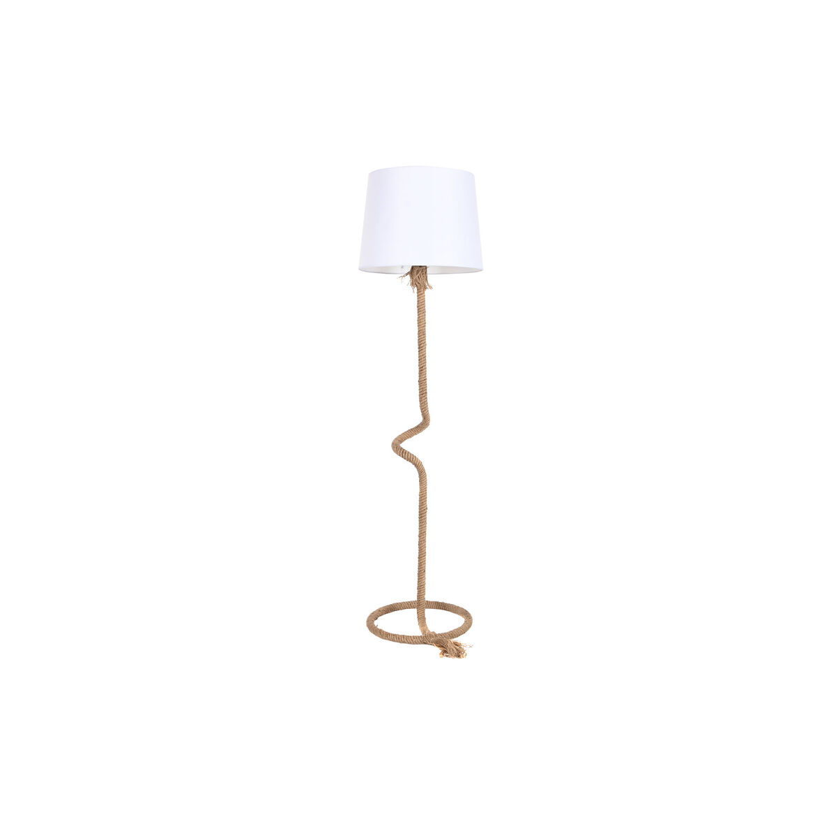 Golvlampa Home ESPRIT Vit Brun Snöre 50 W 220 V 40 x 40 x 151 cm