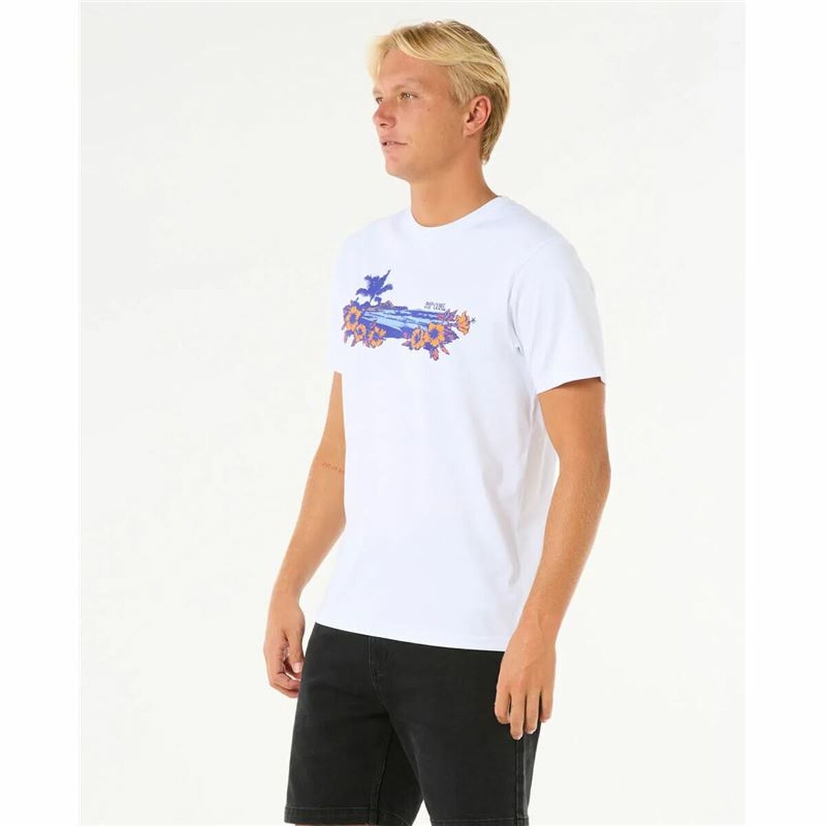 T-shirt med kortärm Herr Rip Curl Surf Paradise Vit - 2