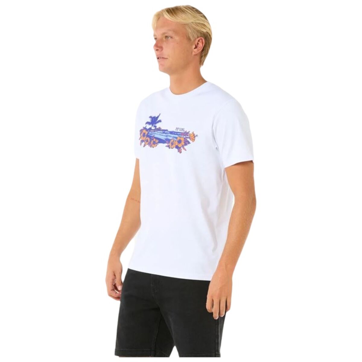 T-shirt med kortärm Herr Rip Curl Surf Paradise Vit