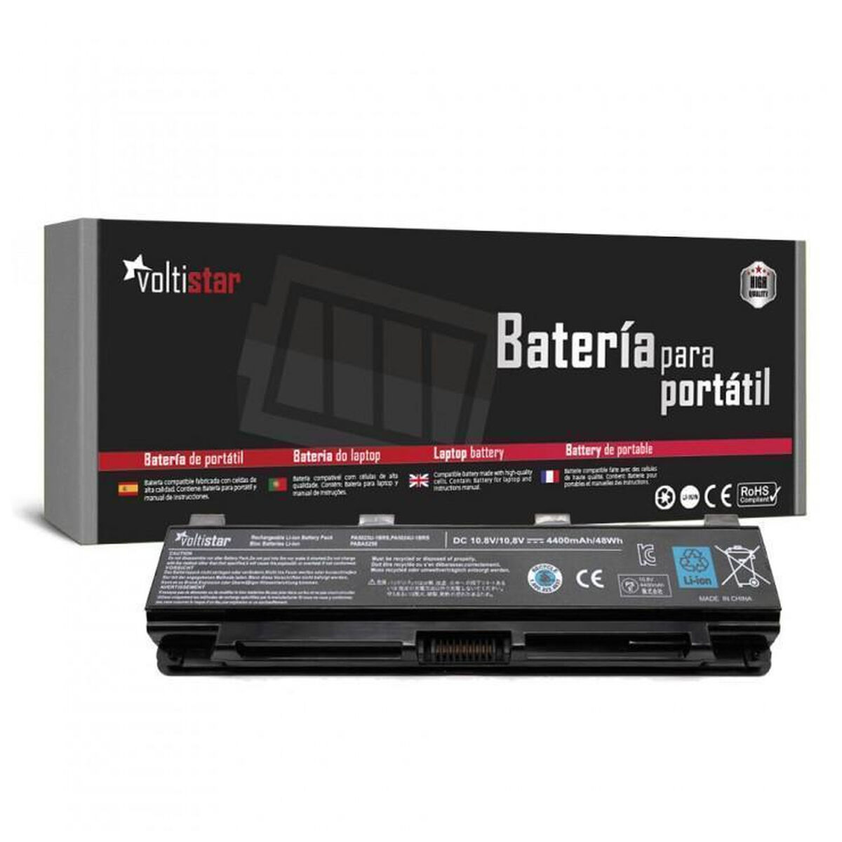 Laptopbatteri Voltistar BATTOSHC800 Svart 4400 mAh - 2