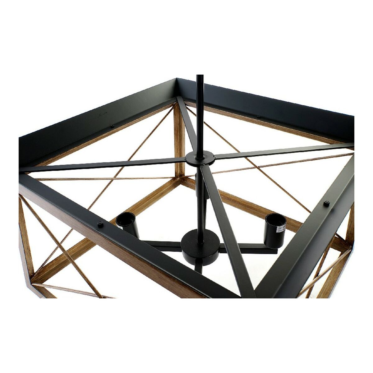 Taklampa DKD Home Decor Brun Svart Trä Metall 220 V 50 W (50 x 50 x 130 cm) - 3