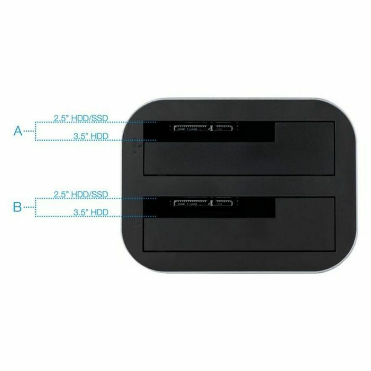 Dual Dockstation TooQ TQDS-805G 2.5"-3.5" HDD/SSD SATA USB 3.0 - 2