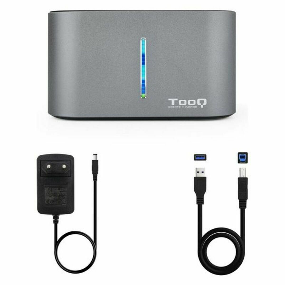 Dual Dockstation TooQ TQDS-805G 2.5"-3.5" HDD/SSD SATA USB 3.0 - 7