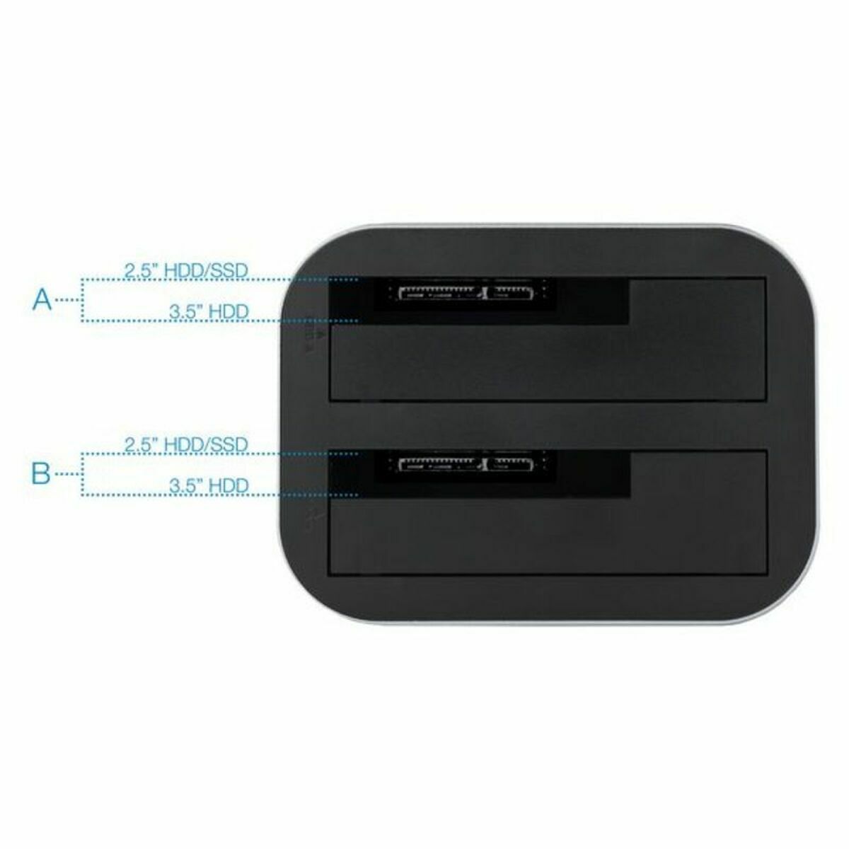 Dual Dockstation TooQ TQDS-805G 2.5"-3.5" HDD/SSD SATA USB 3.0 - 6