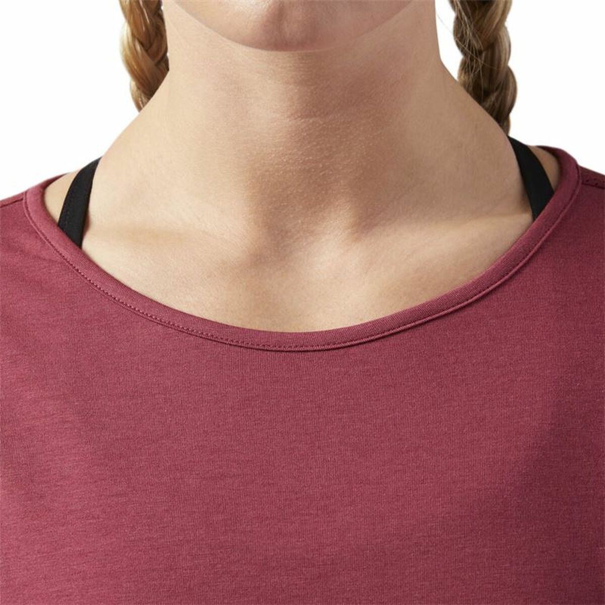 T-shirt med kortärm Dam Reebok Work Mesh Mörkröd - 6