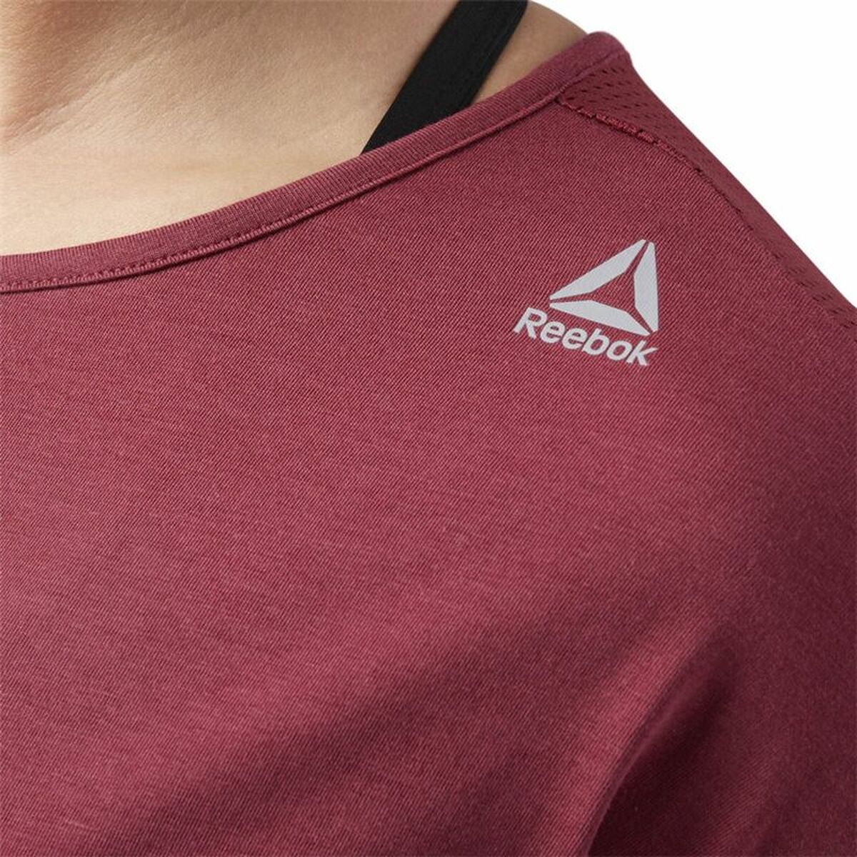 T-shirt med kortärm Dam Reebok Work Mesh Mörkröd - 7