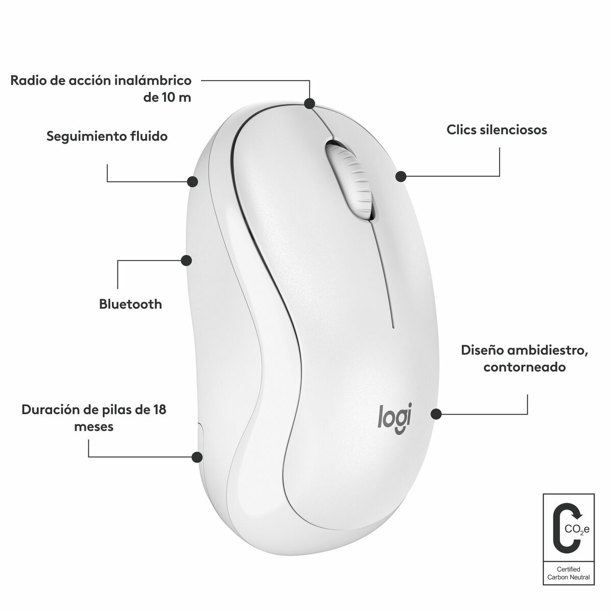 Mus Logitech M240 Vit - 3