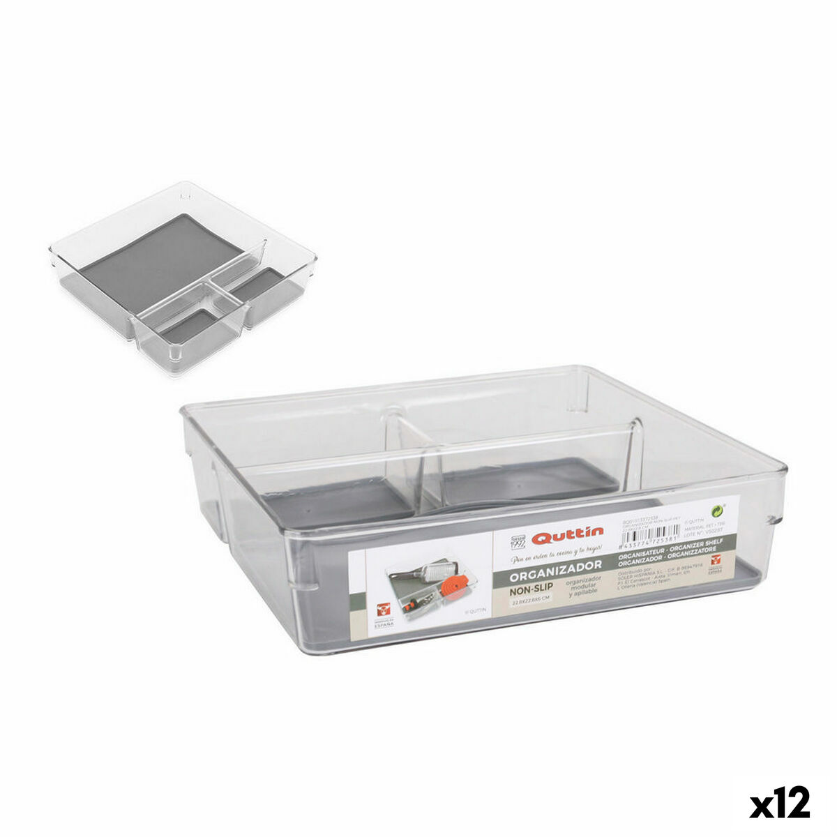Organiserare Quttin Non-Slip 22,8 x 22,8 x 6 cm (22,8 x 22,8 cm)