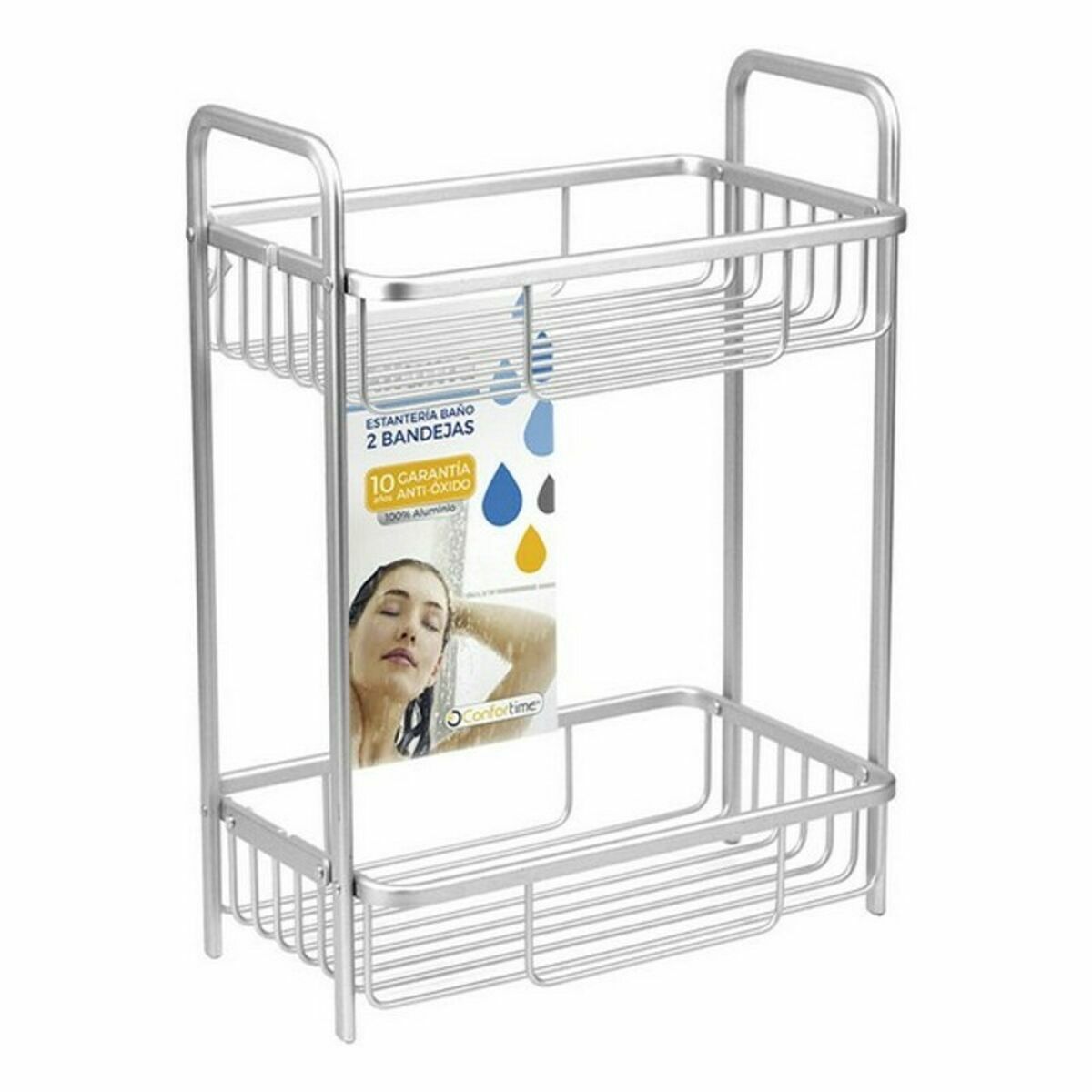 Badrumshyllor Confortime Alluma 29 x 18 x 40 cm (4 antal) - 2
