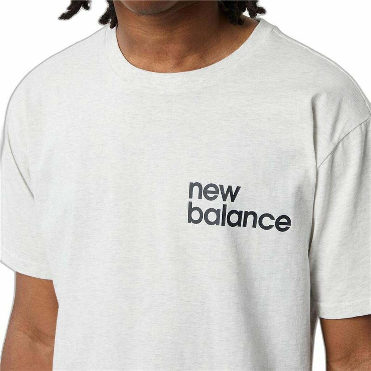 T-shirt med kortärm Herr New Balance Nb Essentials Graphic 1 Sah Vit - 5